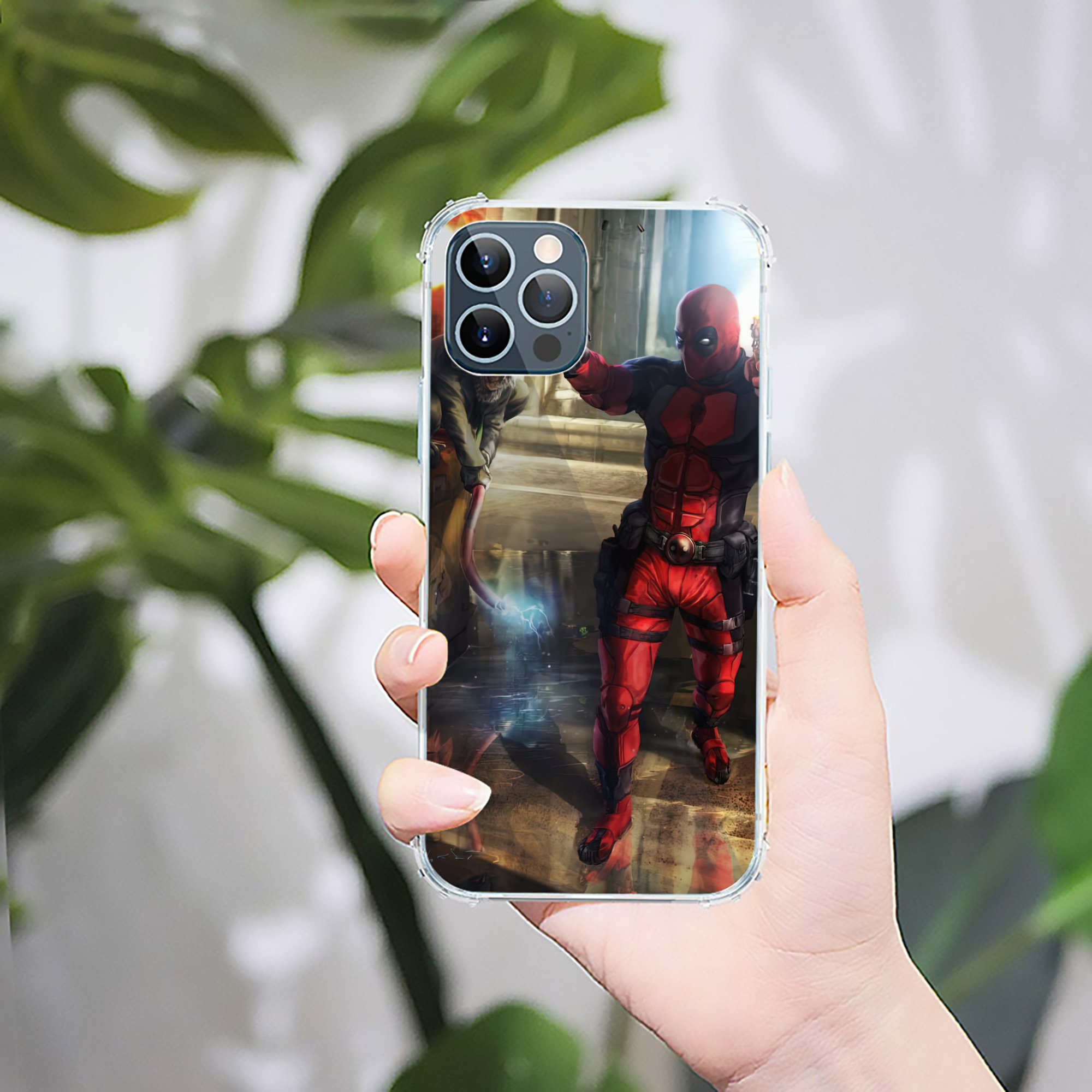 （画像用） Deadpool デッドプール 【iPhone 12シリーズ対応】透明スマホケース（クリアソフトケース）